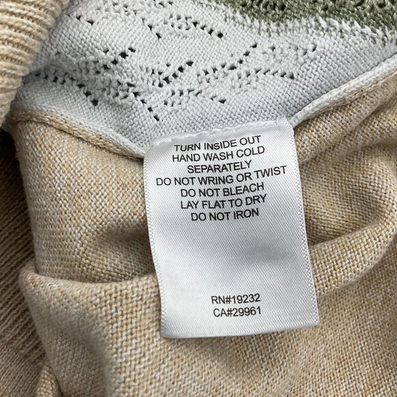 Alfred Dunner 3/4 Sleeve Scoop Neck Pointelle Knit Beaded Colorblock Sweater PM - Picture 6 of 7